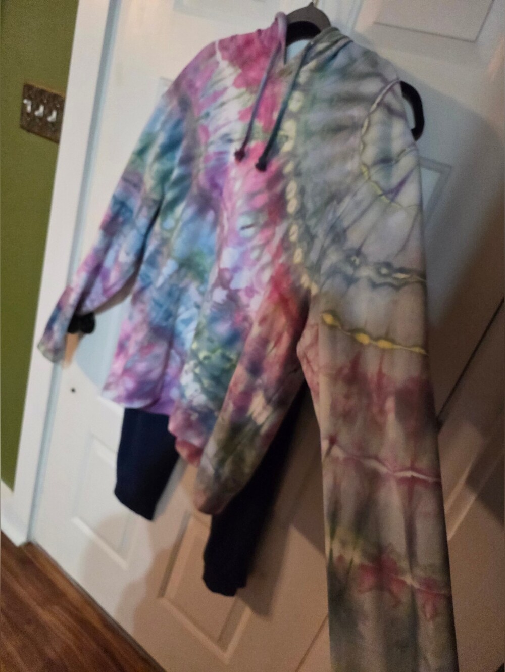 Custom Ice Dye Makers Market Multicolor Tie-Dye Pullover Hoodie XL